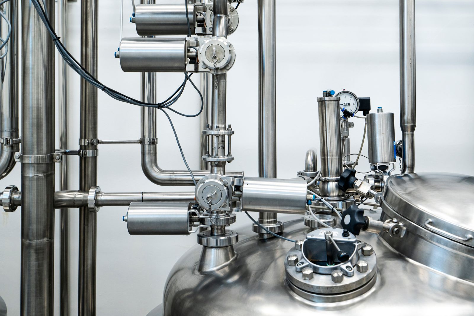 Food and pharmaceutical sanitary assemblies